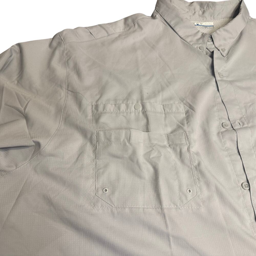 Columbia Men's White PFG Tamiami II Long-Sleeve Outdoor‎ Fishing Shirt - 5X Tall - Picture 4 of 10